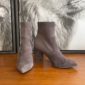 Steve Madden Grey Suede Booties